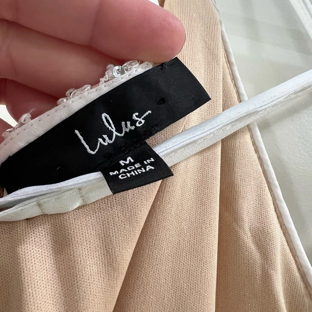 Lulus Lele White and Silver Sequin Mini Dress - Picture 6 of 7